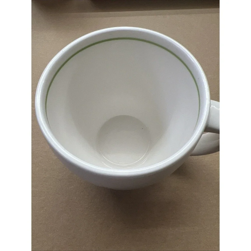 Starbucks Mug 2003 Barista Espresso Coffee 12oz White with Green Stripe
